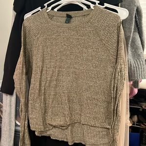 Wild Fable Green Waffle Long Sleeve Shirt, lightly worn